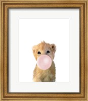 Framed Baby Lion Bubble Gum