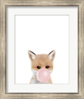 Framed Woodland Fox Bubble Gum