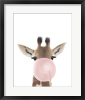 Framed Giraffe Bubble Gum