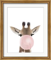 Framed Giraffe Bubble Gum