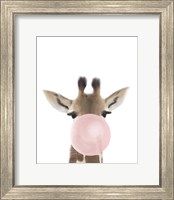 Framed Giraffe Bubble Gum