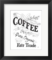 Framed Authentic Coffee VI BW
