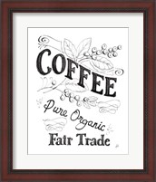 Framed Authentic Coffee VI BW