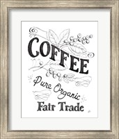 Framed Authentic Coffee VI BW