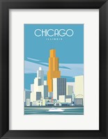 Framed Chicago from Lake Michigan