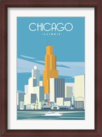 Framed Chicago from Lake Michigan