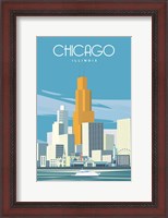 Framed Chicago from Lake Michigan