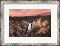 Framed Lower Falls of the Yellowstone River I