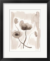 Sepia Florals II Framed Print