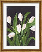 Framed White Tulips on Black (1)