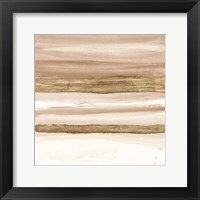 Framed Gold and Brown Sand II Organic