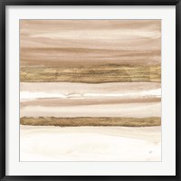 Framed Gold and Brown Sand II Organic