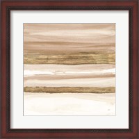 Framed Gold and Brown Sand II Organic