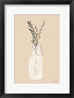 Natural Vessels II Linen Tan Framed Print