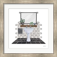 Framed Relaxing Bathroom I Dark