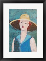 Flea Market Portrait II Blue v2 Framed Print