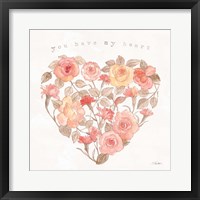 Framed Romantic Blooms VI