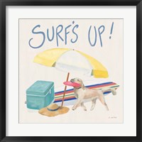 Framed Beach Ride Surfs Up XIV