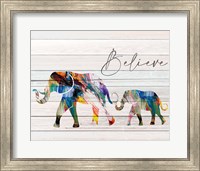 Framed Believe Elephant