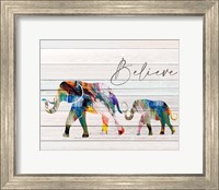 Framed Believe Elephant