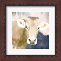 Framed Pink Bush Cow