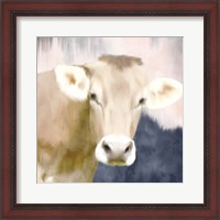 Framed Pink Bush Cow