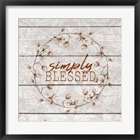 Framed Simply Blessed Cotton
