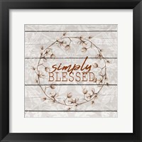 Framed Simply Blessed Cotton