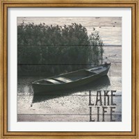 Framed Lake Life Lake Canoe