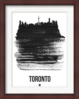 Framed Toronto Skyline Brush Stroke Black