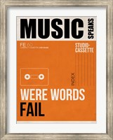 Framed Music Speaks Were Words Fail