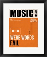 Framed Music Speaks Were Words Fail