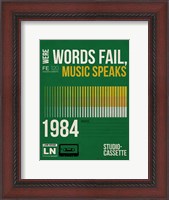 Framed Words Fail, Music Speaks