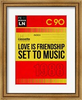 Framed Love Is Friendship Set To Music