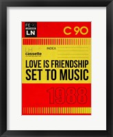 Framed Love Is Friendship Set To Music