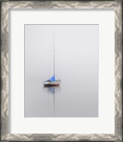 Framed Sailboat; Red, White & Blue