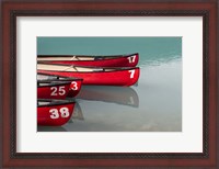 Framed Canoes on the Lake