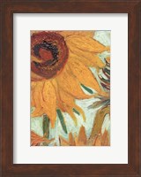 Framed Vase with Twelve Sunflowers, .c1888 (detail)