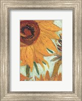 Framed Vase with Twelve Sunflowers, .c1888 (detail)