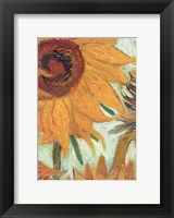 Framed Vase with Twelve Sunflowers, .c1888 (detail)