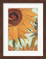 Framed Vase with Twelve Sunflowers, .c1888 (detail)