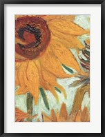 Framed Vase with Twelve Sunflowers, .c1888 (detail)