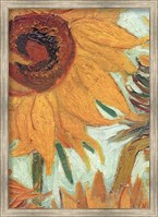 Framed Vase with Twelve Sunflowers, .c1888 (detail)