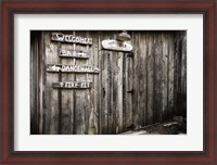 Framed Hondo's Bar at Luckenbach Texas