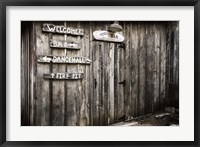 Framed Hondo's Bar at Luckenbach Texas