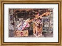 Framed Luckenback's Guitar-playing Armadillo