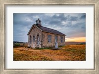 Framed Stormy Morning at the Lower Fox Creek Schoolhouse