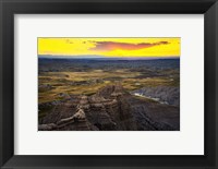 Framed Badlands Sunset