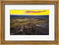 Framed Badlands Sunset