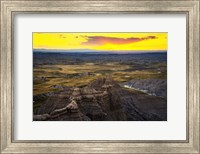 Framed Badlands Sunset